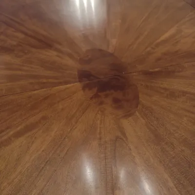 Sale Photo Thumbnail #725: Impressive Councill Inlay Dining Table with Eight Matching Balloon Back Chairs and Two Leaves