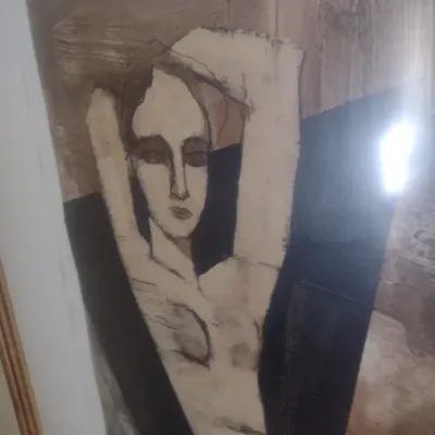 Sale Photo Thumbnail #519: Framed Impressionist Art Nude Female 'Figure 204' Signed by Artist