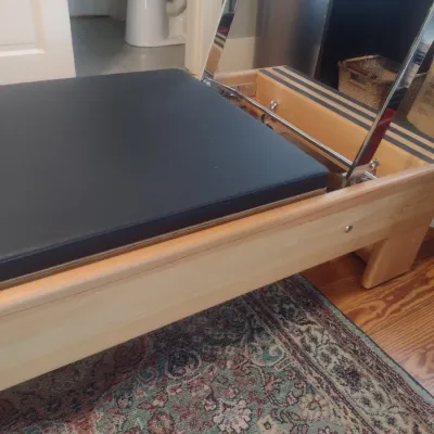 Sale Photo Thumbnail #6: Private Pilates Premium Wood Reformer.  This item is upstairs and will need to be disassembled to be moved.  Minimum two person removal.