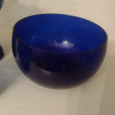 Sale Photo Thumbnail #144: Collection of Assorted Blue Glass Items