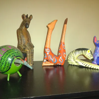 Sale Photo Thumbnail #180: Collection of Carved Wood Animal Figurines