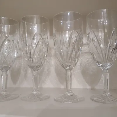 Sale Photo Thumbnail #132: Set of Four Marquis by Waterford Stemmed Crystal Wine Glasses