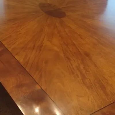 Sale Photo Thumbnail #713: Impressive Councill Inlay Dining Table with Eight Matching Balloon Back Chairs and Two Leaves
