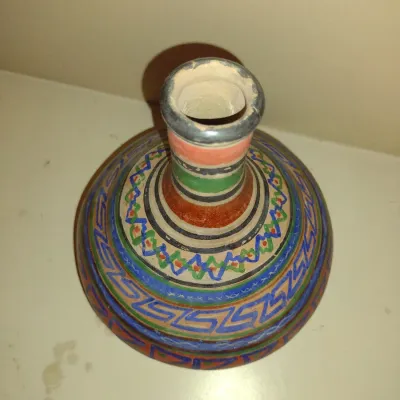 Sale Photo Thumbnail #252: Pottery Vase/Carafe- Approx 8" Tall