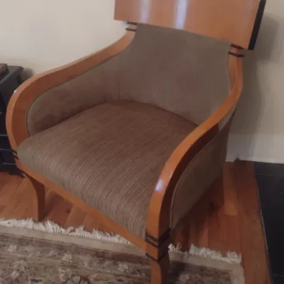 Sale Photo Thumbnail #666: Biedermeier Design Maple Wood Chair with Upholstered Seat Choice A