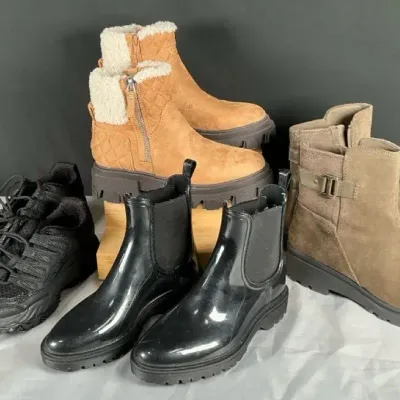 Sale Photo Thumbnail #45: 4 Pair Women’s Shoe Lot Nine West 7.5M Clarks AVIA Size 6 Boots Sneakers
