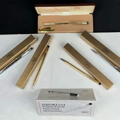 Sale Photo Thumbnail #117: Cross Writing Instruments Lot – 10K Gold Filled Selectip Pen, Pens, Pencils, Boxes & Refills