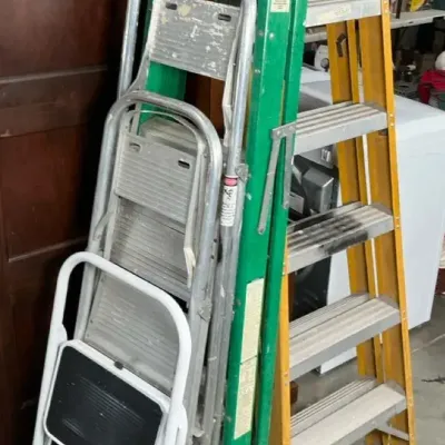 Sale Photo Thumbnail #99: 5-Piece Assorted Ladder & Step Stool Lot – Husky, Werner & ProClimb