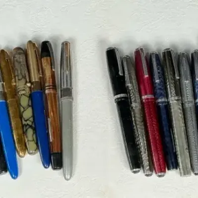 Sale Photo Thumbnail #121: Wearever & Esterbrook Fountain Pen Collection – Assorted Colors & Marbled Writing Instruments