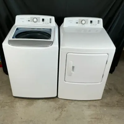 Sale Photo Thumbnail #6: Insignia Top Load Washer & Electric Dryer Set – White