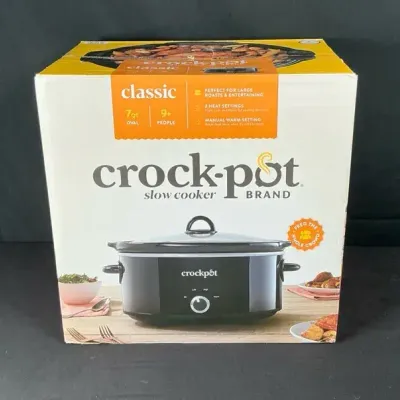 Sale Photo Thumbnail #89: Crock-Pot Classic 7 Qt Oval Manual Slow Cooker Black in Original Box