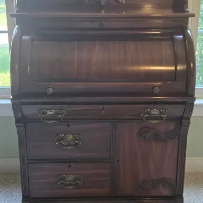 Cylinder Roll-Top Secretary Desk by Atlas Furniture Co.