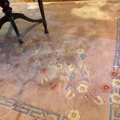 Vintage Ethan Allen Chinese Art Deco Area Rug 8 x 11.5