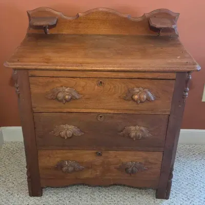 Antique Walnut "Petite" Commode Dresser