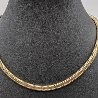 14K Gold Tubogas Chain Necklace