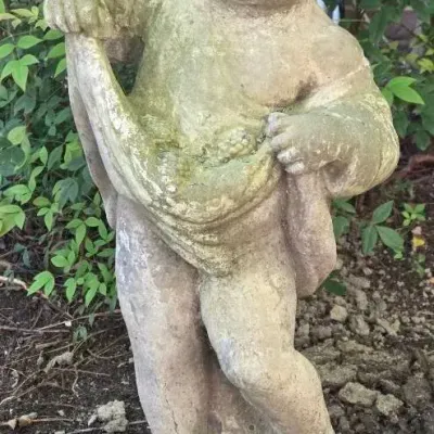 Concrete Cherub Garden Statue