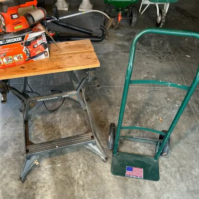 B&D Workmate 200, B&D Random Orbit Detail Sander, Steel Hand Truck 