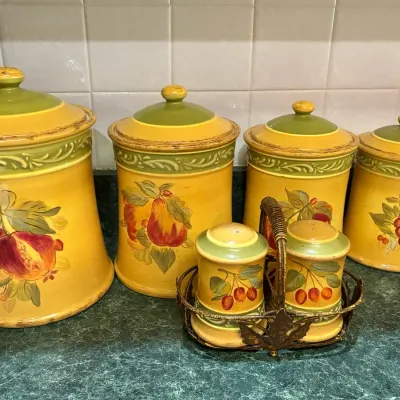 Kitchen Canister Set, Bowls, Pitchers & More-Yellow