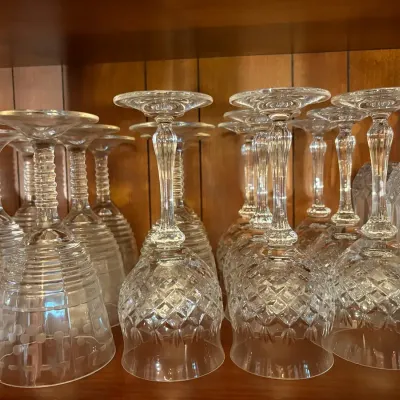 Assortment of Crystal Glassware & Cut Glass Dishes