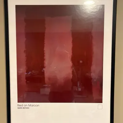 Framed Mark Rothko "Red on Maroon" Art Exhibition Poster Print
