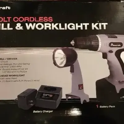 AtcoCraft 18V Cordless Drill & Worklight Kit