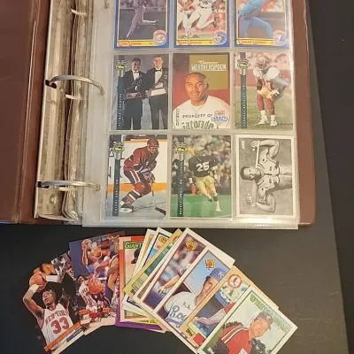Vintage Sports Trading Card Collection – Binder & Loose Card