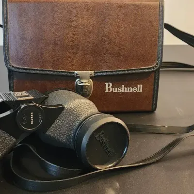 Vintage Bushnell Binoculars with Original Hard Case & Strap