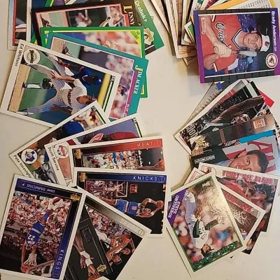 Large Lot of Vintage 1990s Baseball & Basketball Trading Cards – Topps, Upper Deck, Donruss, Score &