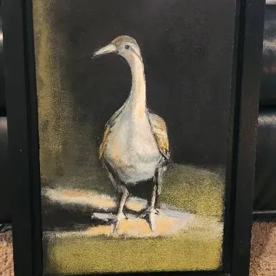 Original Signed “Walking Bird #1” Painting – 2003