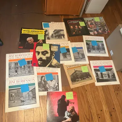 Title: Vintage Jazz & Classical Vinyl Records – New Orleans Collection