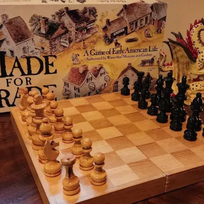 Wooden Chess Set with Folding Chess Board – Classic Style