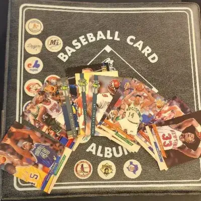Sports Trading Card Collection in Binder