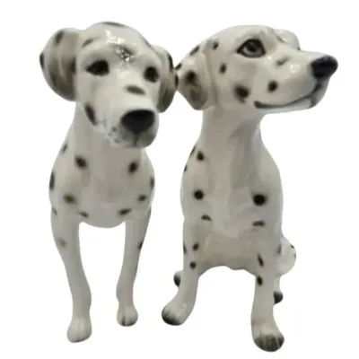 2 Vintage Ceramic Josef Originals & Norcrest Dalmatians 