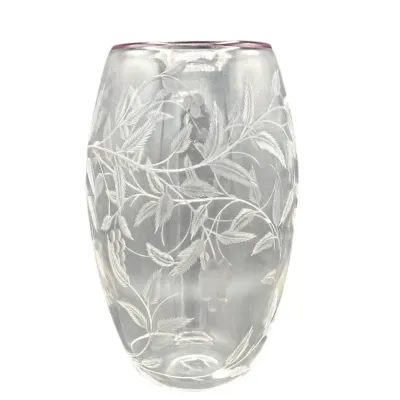 1992 Pairpoint Leaded Crystal Vase Signed By Dana