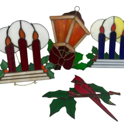 Stained Glass Christmas Lot 2 ( 4)