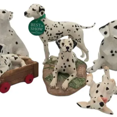 5 Piece Porcelain & Resin Dalmatian Collection 