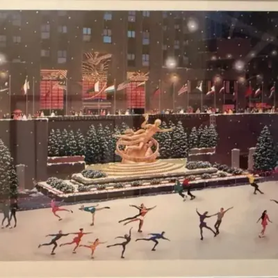 Alexander Chen Signed and numbered Print "Magic of New York in Winter "  27.5 x 20.5
