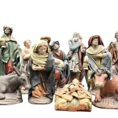 11 Hand Crafted J. Puig Llobera Nativity Figurines 