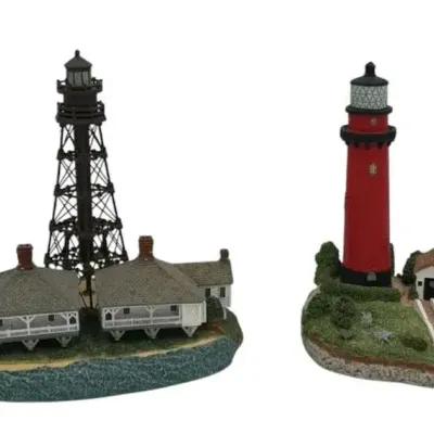 Jupiter & Sanibel Islands Barbour Lights Light Houses With Original Boxes