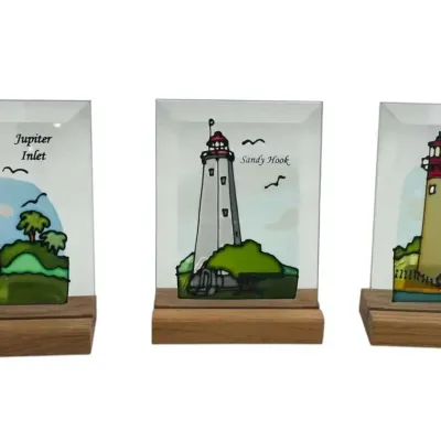 Lighthouse Glass Panel Art