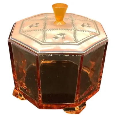 Vintage Covered Glass Dish