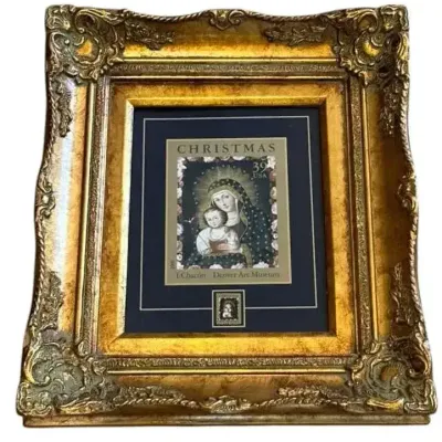 15 x 16.5” Framed Madonna & Child Stamp 