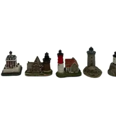 Miniature Harbor Lights Lighthouses Spyglass New England Series With Original Box
