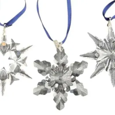 2019, 2020, 2021 Swarovski Crystal Ornaments With Original Boxes