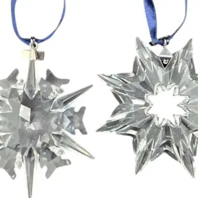 2002 & 2003 Swarovski Crystal Ornaments With Original Boxes