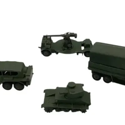 Set Of Four Dinky Toys Military Vehicles 