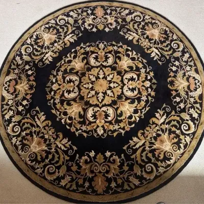 Safavieh Round Handwoven Wool Area Rug and Matching Door Rug