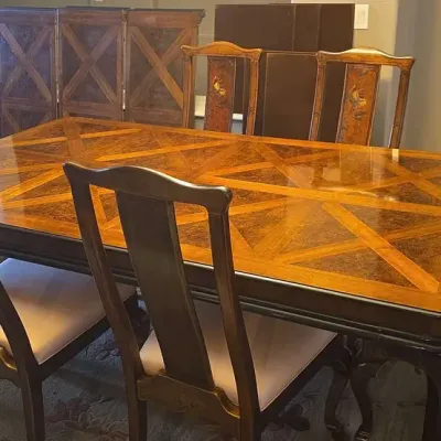 Drexel Heritage Shirley Brackett Dinning Table And 6 Chairs
