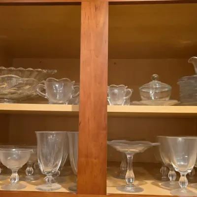 Mystery Lot of Vintage Ruffle Edged Glassware