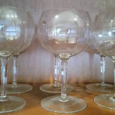 Six-Piece Fine ACrystal Wine Glasses